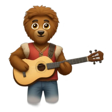 Grizzle and balalaika  sticker