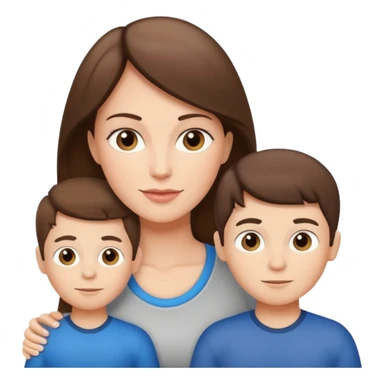 Light brunette beautiful fit mom with 3 sons sticker