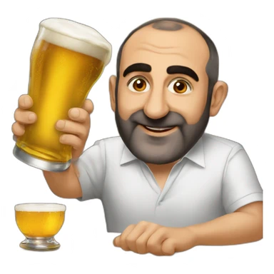 nikol pashinyan and beer sticker