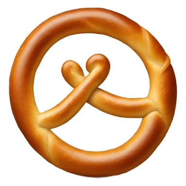 a pretzel with a face sticker