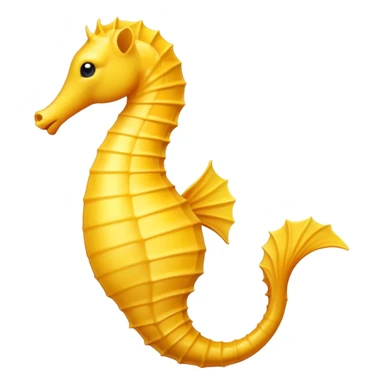 Left Facing Yellow Seahorse  sticker