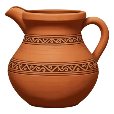 clay pottery with motifs sticker