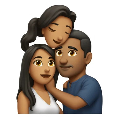Hispanic couple kissing  sticker
