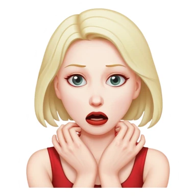 A lady strangling her self  sticker