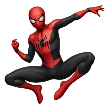 Black colored suit spider man sticker