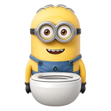 Skibidi toilet minion  sticker