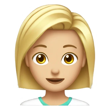 Blonde girl getting haircut sticker