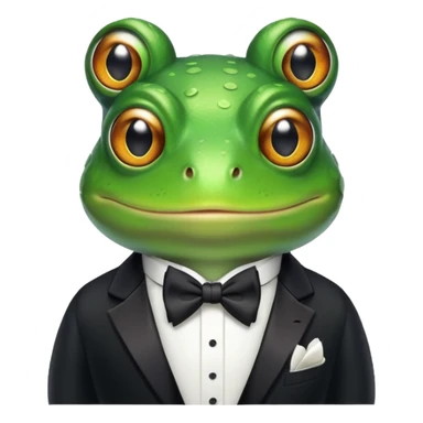 Frog with tux sticker
