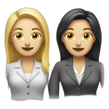 two white business women hr department sticker