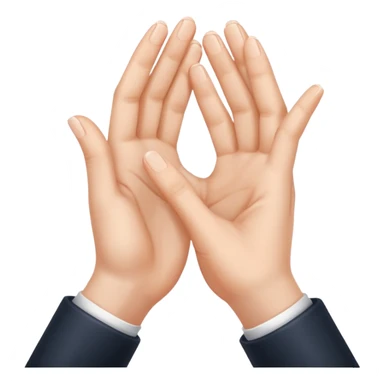 Les doigts des deux mains qui forme un W sticker