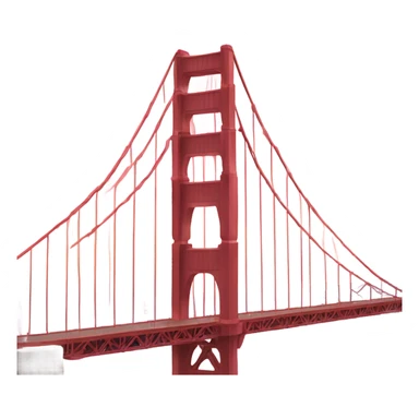 pink color golden gate bridge sticker