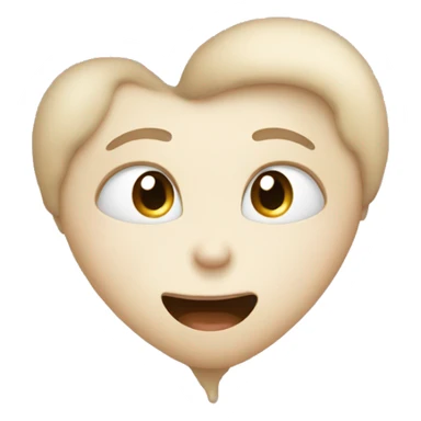 milky heart without a face an ordinary heart sticker