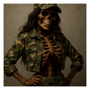 rebone baddie in camo sticker