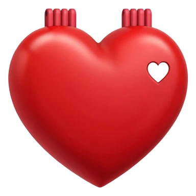 red pencil style draw heart sticker
