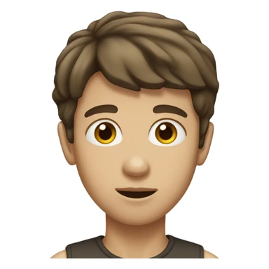 boy with small lips and brunette hair  sticker