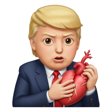 Trump eating heart sticker