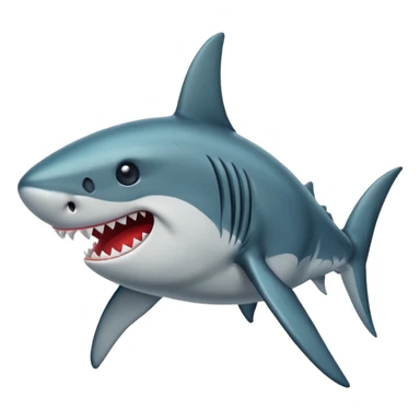 El emoji del tiburón pero de color negro para copiar y pegar  sticker