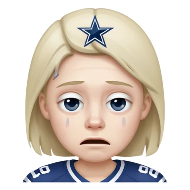 Crying Dallas cowboys fan sticker