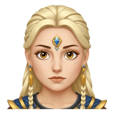 ESO female nordic warrior with lashes and earrings sticker