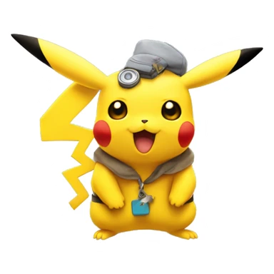 Pikachu saying I am watching you  sticker