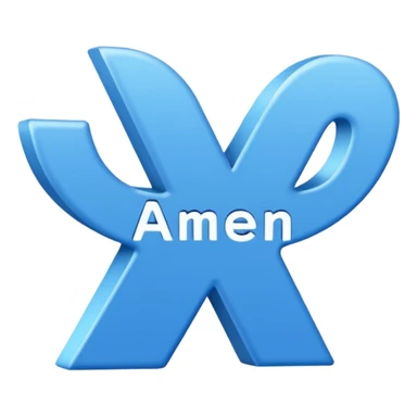 blue word "amen" simple font sticker