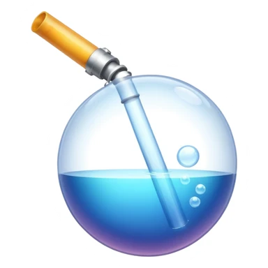 Bubble pipe made of quartz sticker