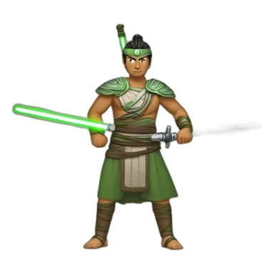 Ashoka Tano with green lightsabers sticker