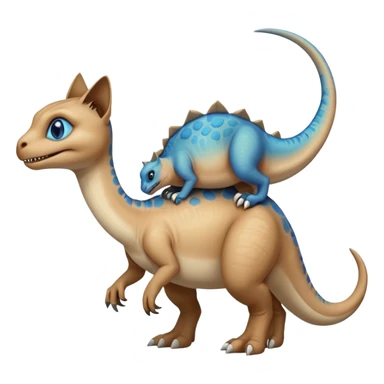 siamese cat riding dinosaur sticker