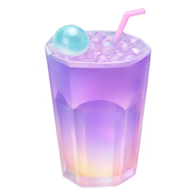 opal crystal gemstone boba drink  sticker