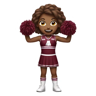 a cheerleader wearing maroon  sticker