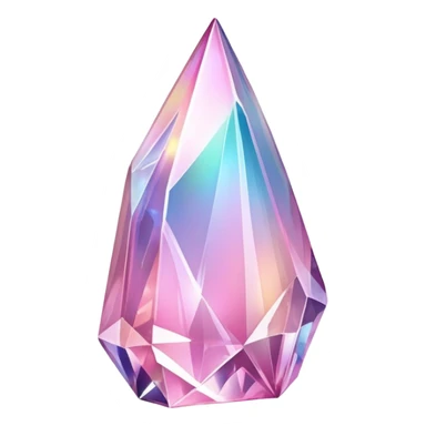 Pink iridescent nebula crystal shard sticker
