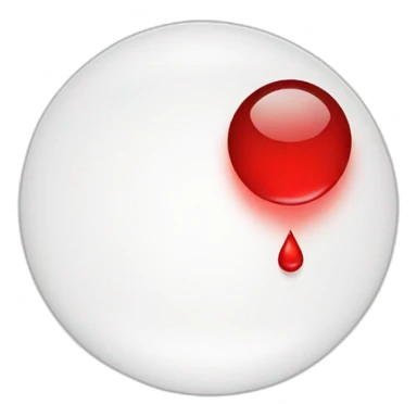 Red circle with a red drop of water on the inside of the circle sticker