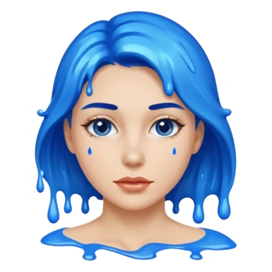 Woman  blue splashed sticker