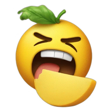 angry emoji with food sticker