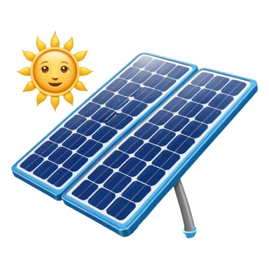 rectangualar solar panel with sun in background mainly using the color #4fd1d9 for the panel itself sticker