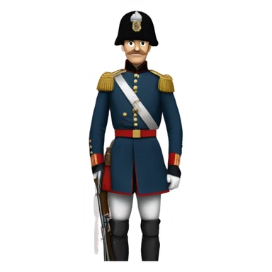 British soldier in full view of the Crimean War sticker