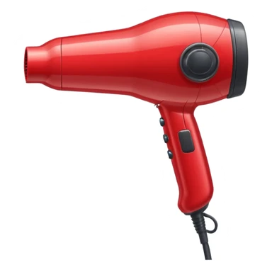 red hairdryer sticker