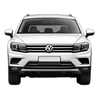 2018 white VW Tiguan sticker