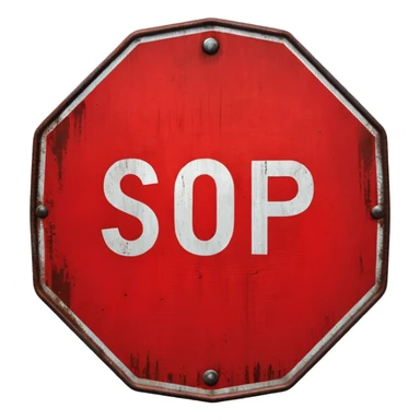 traffic stop sign  sticker