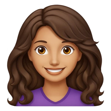mujer trigueña ,  pelo ondulado,  pelo largo  color marron oscuro, ojos marrones oscuros sticker