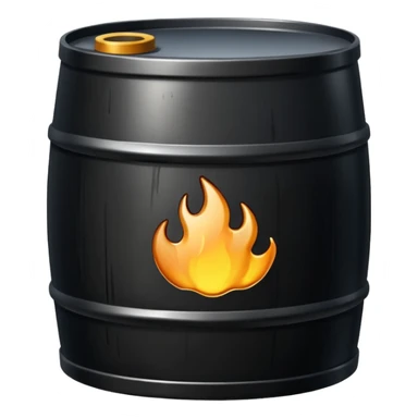 generate a realistic a barrel of oil sticker