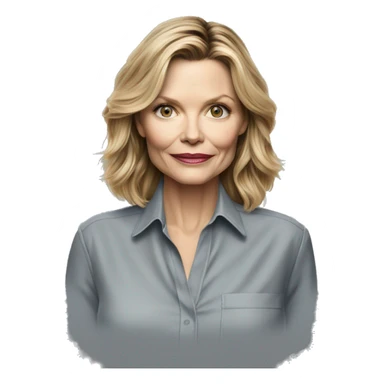 michelle pfeiffer wearing shirt sticker