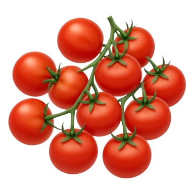 a small pile of cherry tomatoes, simple, clear sticker
