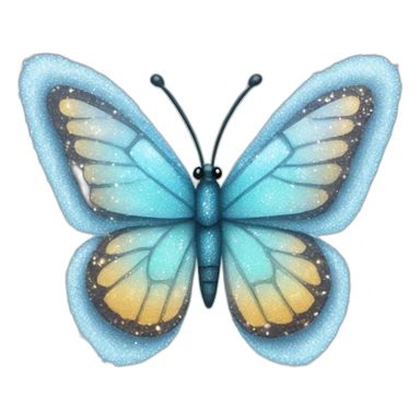 ice glitter butterfly sticker