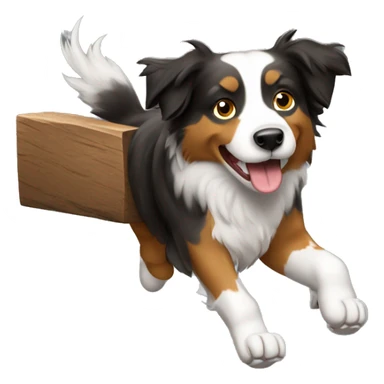 Anvil with Jumping Australian shepherd  sticker