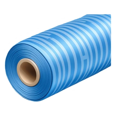 blue roll of fabric with pattern, smart fabric, high-tech textile sticker