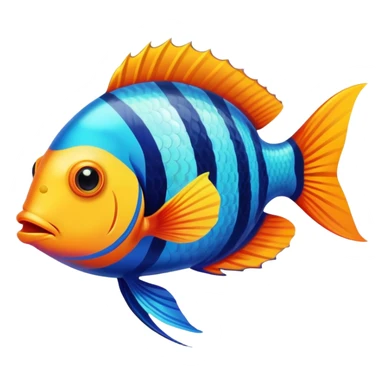 colorful tropical fish sticker