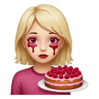 Raspberry torte human full body girl sticker