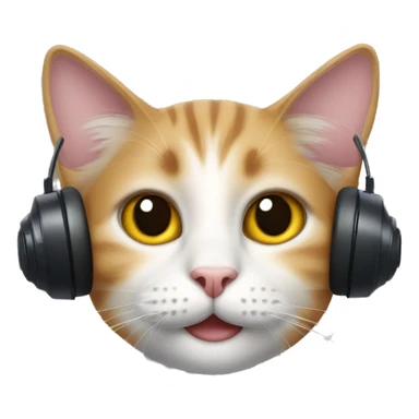 cat plus call center headphones sticker