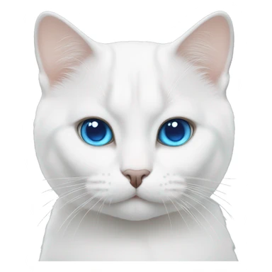 White British cat with blue eyes sticker